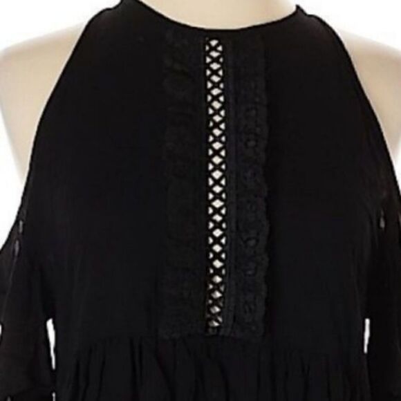 RP/4LF Black Ruffled Low Back Dress Size S - Picture 6 of 7